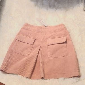 Pink corderoy skirt